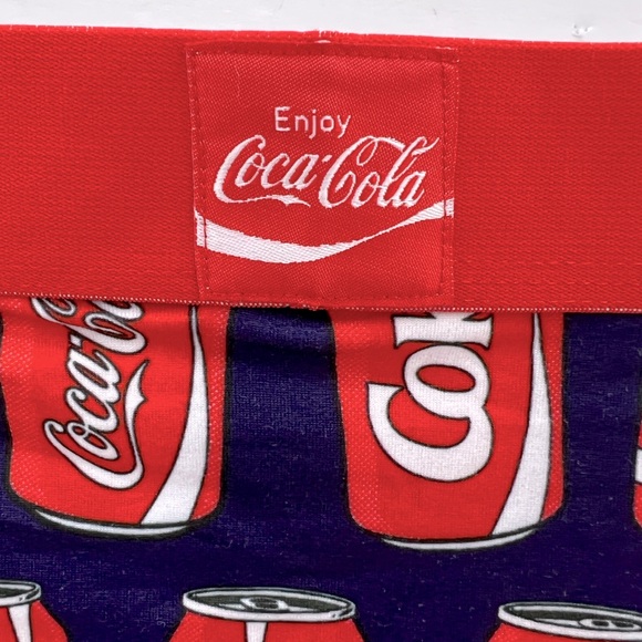 CRAZY BOXER BRIEFS COCA COLA DESIGN, 92%  POLYESTER 8% “ELASTHANNE,” LARGE - Picture 5 of 10